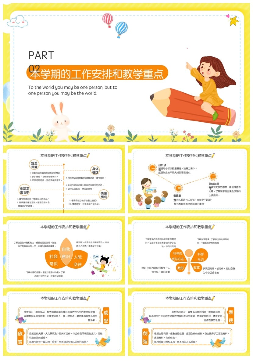 幼儿园家长会PPT模板大班下学期期末汇报通用版 幼儿园课件素材 - 第2页预览