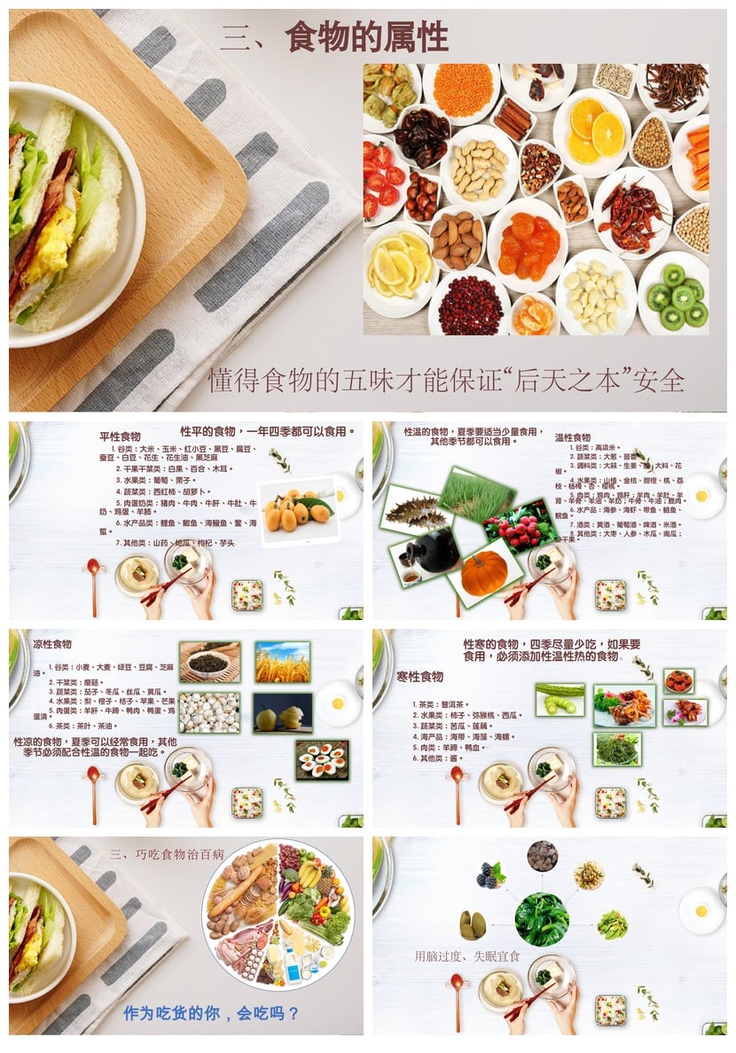 健康饮食PPT模板 营养膳食课件pptx素材 美味生活美食每刻 - 第3页预览