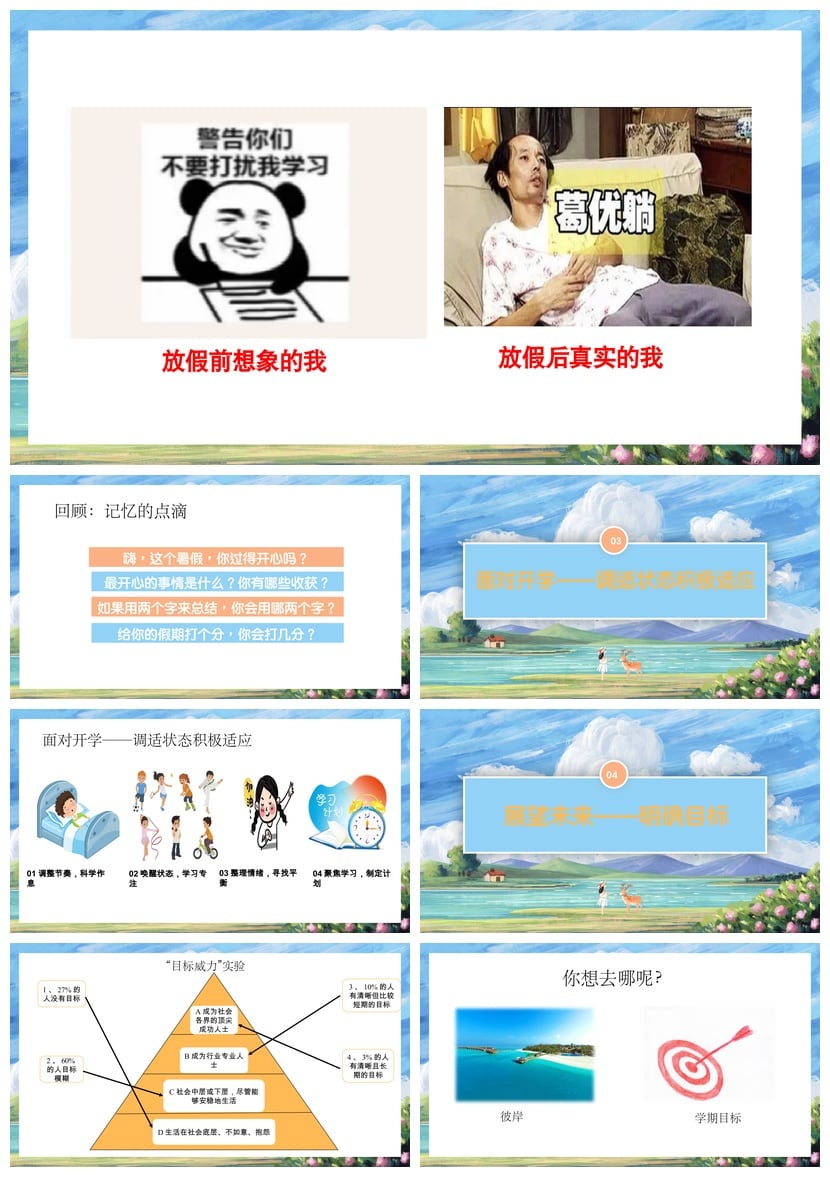 开学心理疏导PPT模板心理健康教育课件素材 情绪管理主题班会设计 - 第2页预览