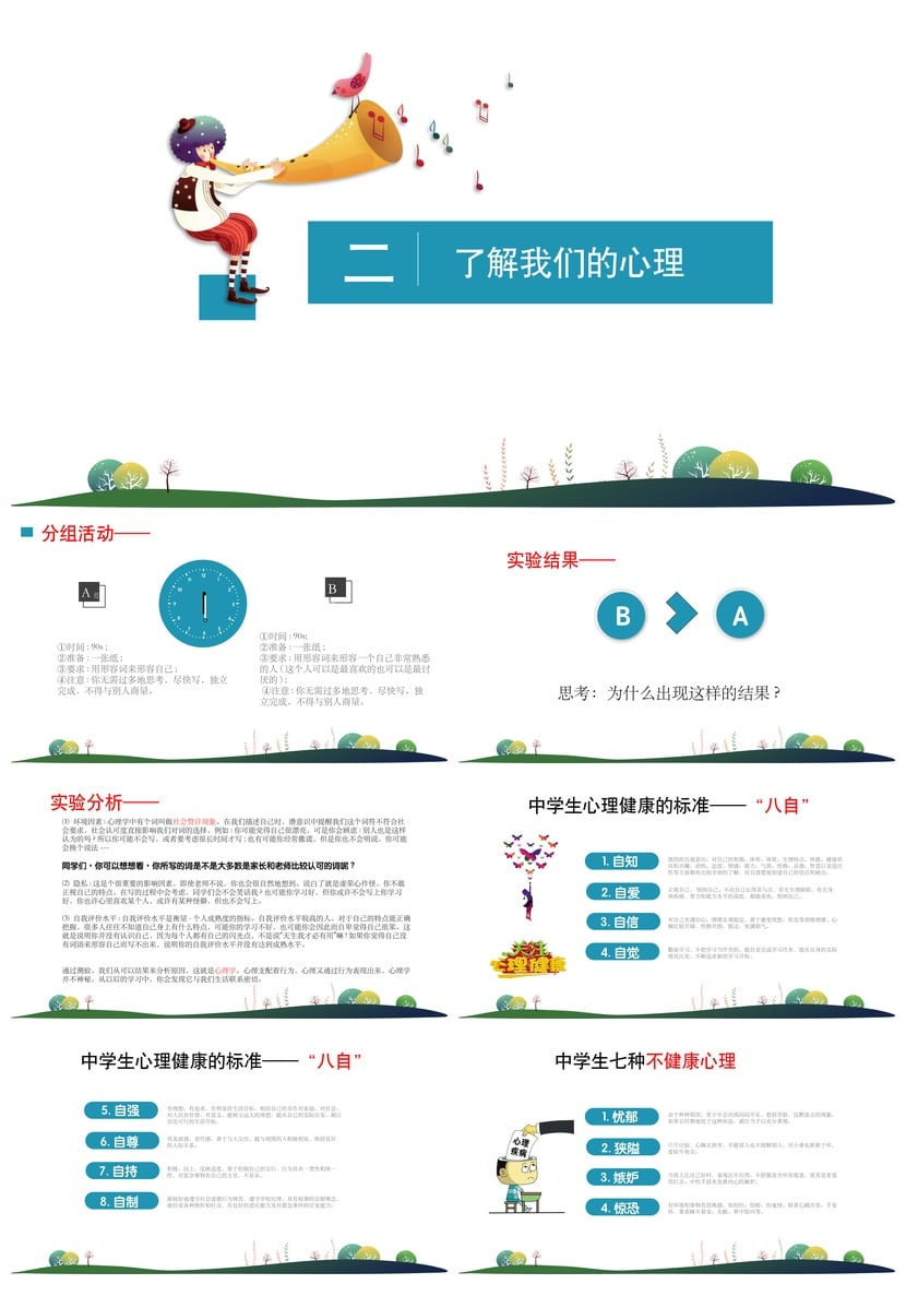 开学心理疏导PPT成品课件 学生心理辅导素材模板 - 第2页预览