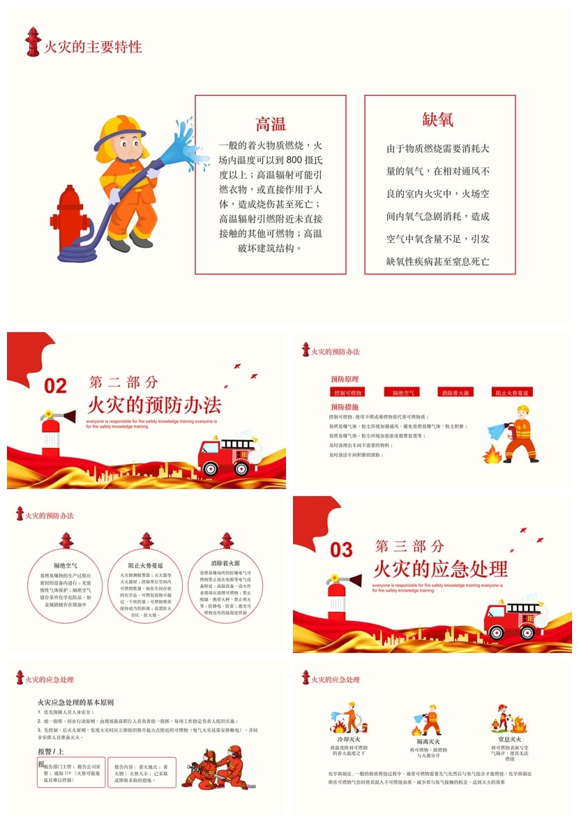 消防知识PPT课件：儿童校园防火灾安全宣传日模板 消防安全培训 - 第2页预览