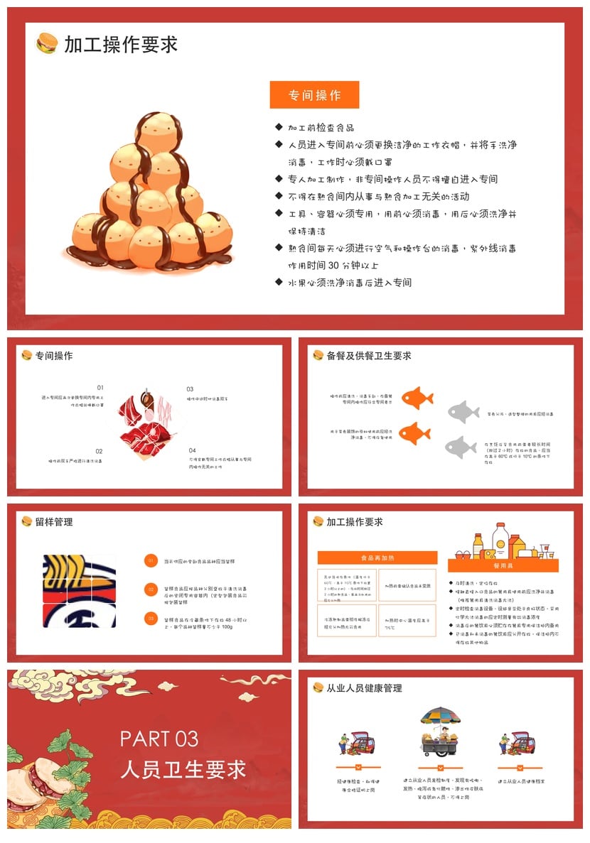 食堂食品安全PPT培训模板 事故预防与知识教育课件素材 - 第3页预览