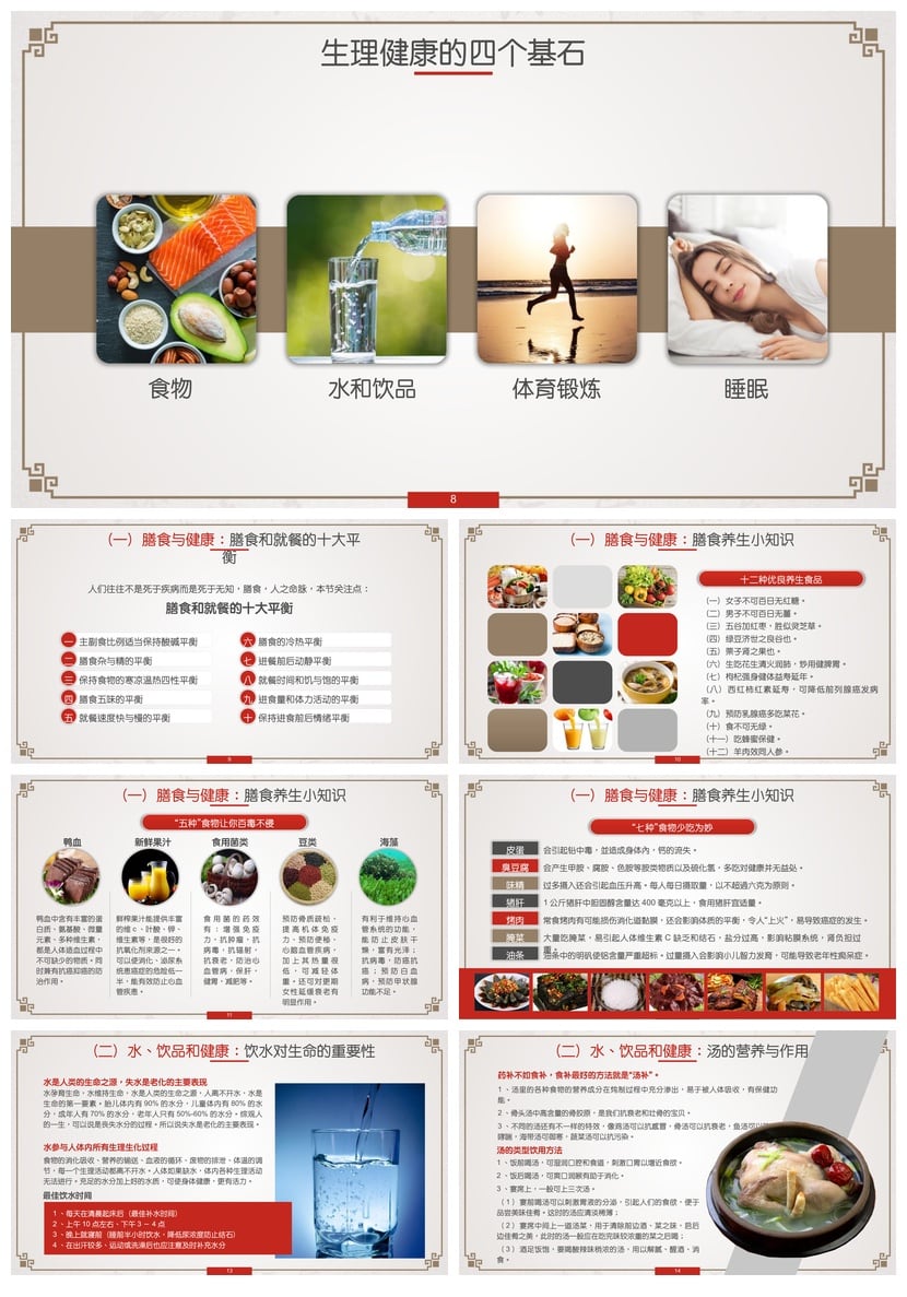 中医养生PPT模板 健康管理与心理调适知识素材 - 第2页预览