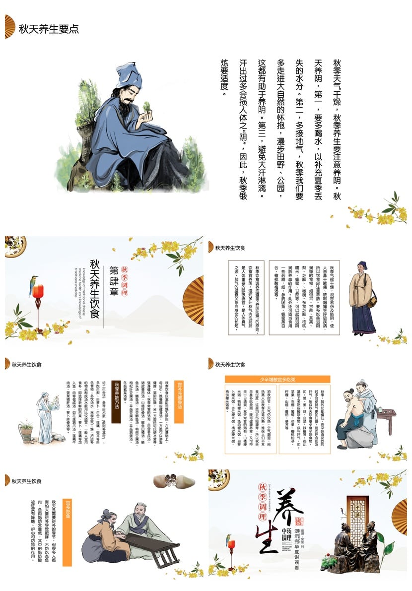 中医养生PPT模板 中医保健小常识宣讲素材 中医课件设计 - 第3页预览