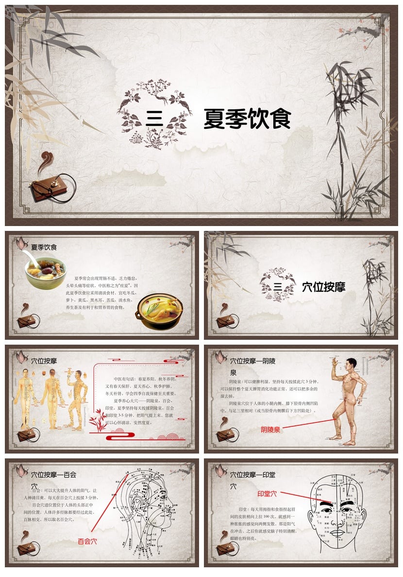 中医养生PPT模板 中医食疗调理节气保健课件素材 - 第2页预览