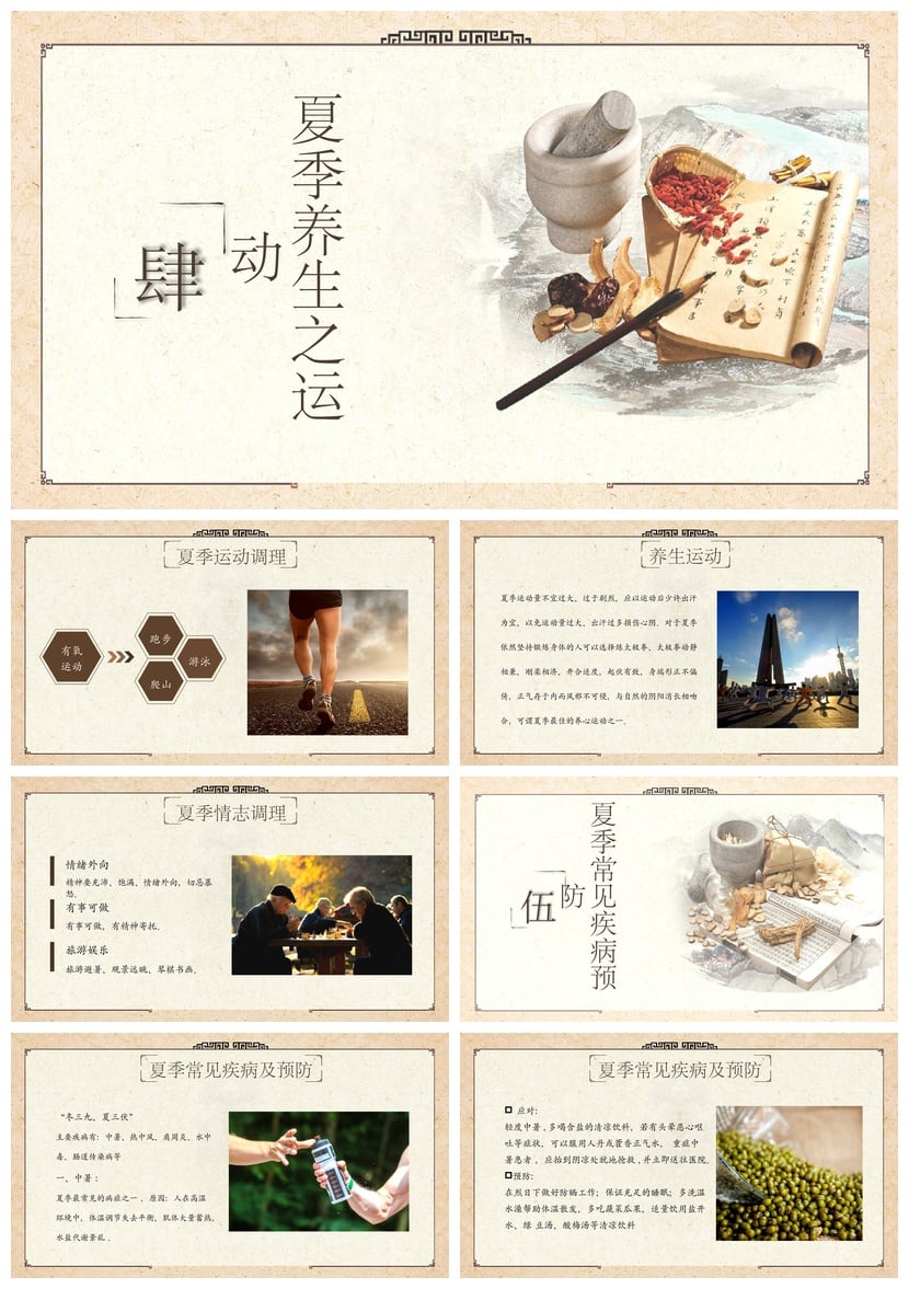 中医养生PPT模板 健康讲座培训课件素材 中医药文化主题幻灯片 - 第4页预览