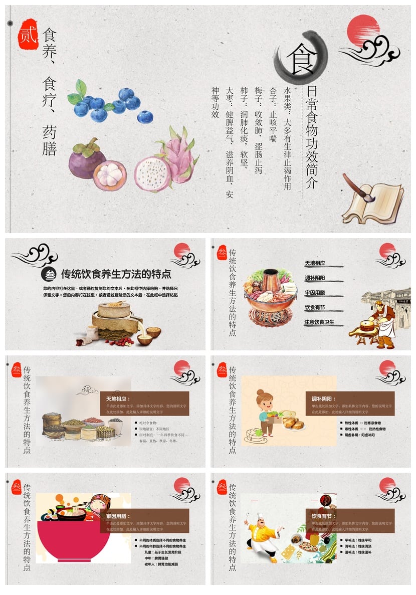 中医养生PPT模板 节气食疗保健课件 健康生活中医文化素材 - 第3页预览