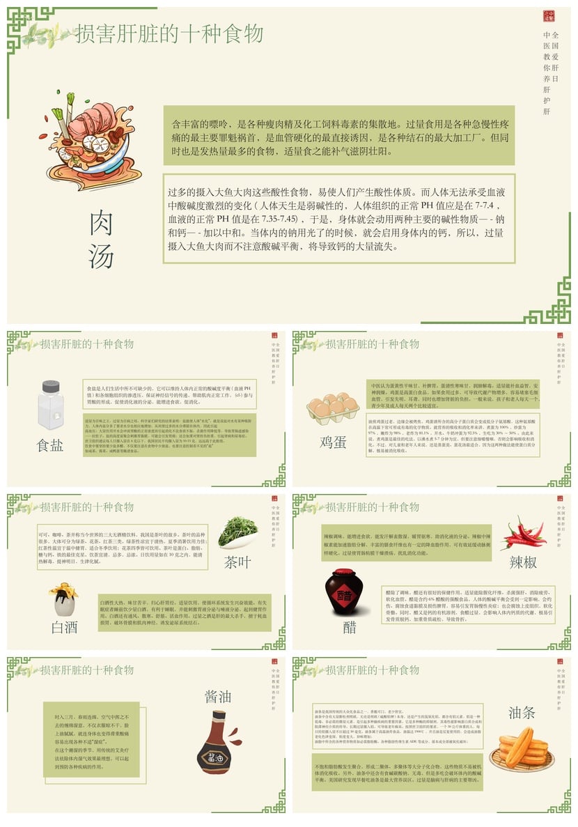 春季养肝PPT模板 中医养生护肝PPT素材 春季中医养肝教学课件 - 第2页预览