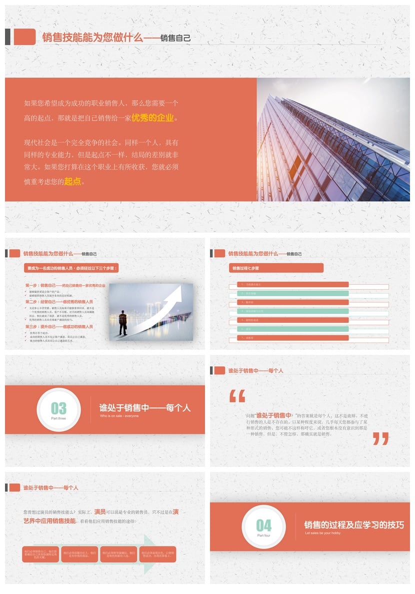 销售人员话术技巧培训PPT模板 成交沟通技巧经验PPT素材 - 第2页预览