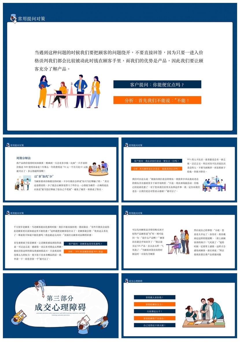 销售人员话术技巧培训PPT模板 成交沟通技巧经验素材 - 第2页预览