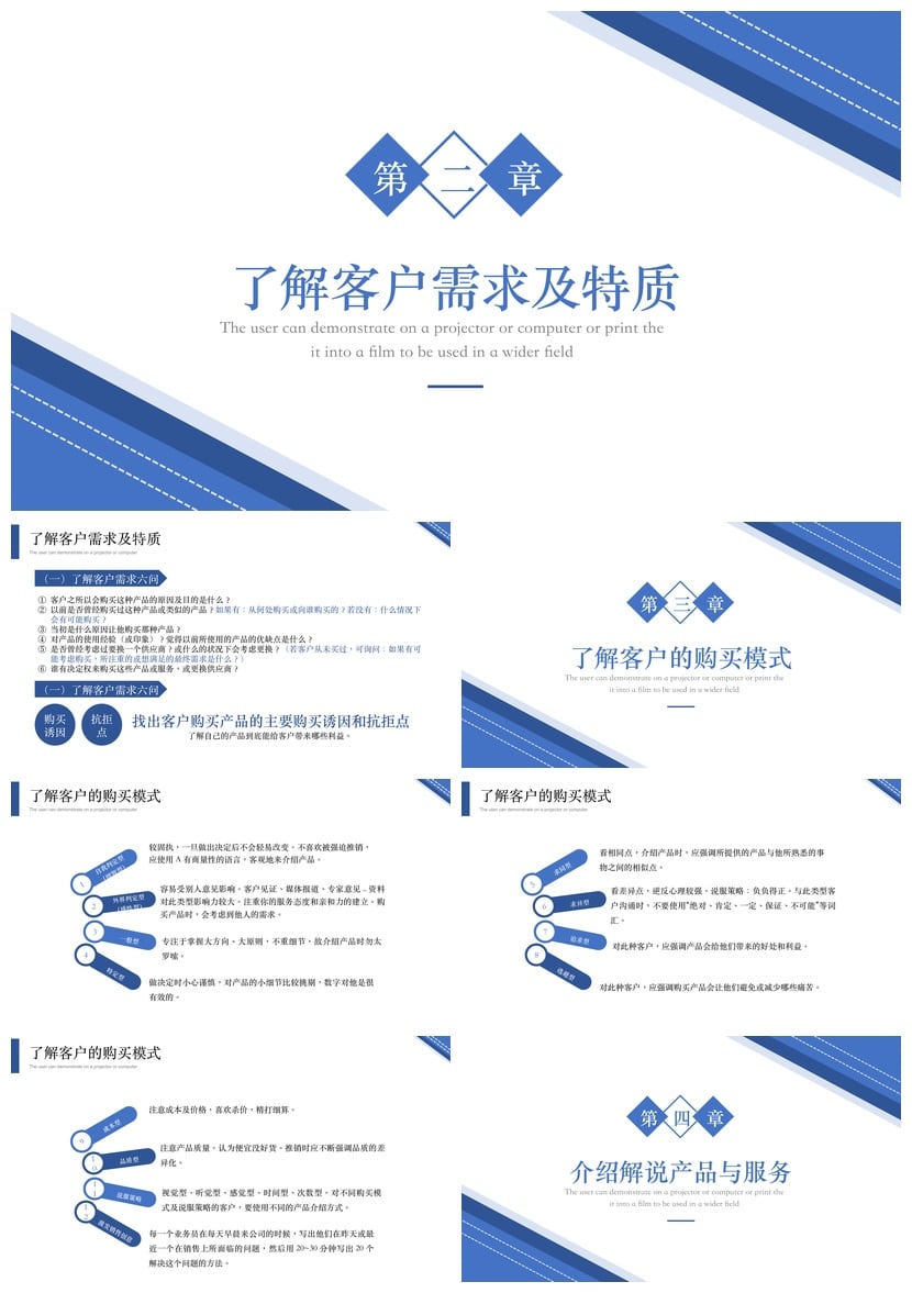 销售人员话术技巧培训PPT模板 成交沟通经验与销售技能提升素材 - 第2页预览