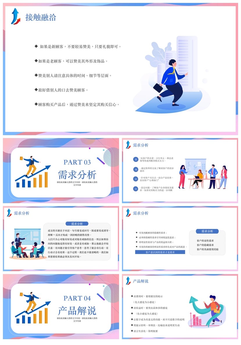 企业销售人员话术技巧培训PPT模板 销售沟通流程 - 第3页预览