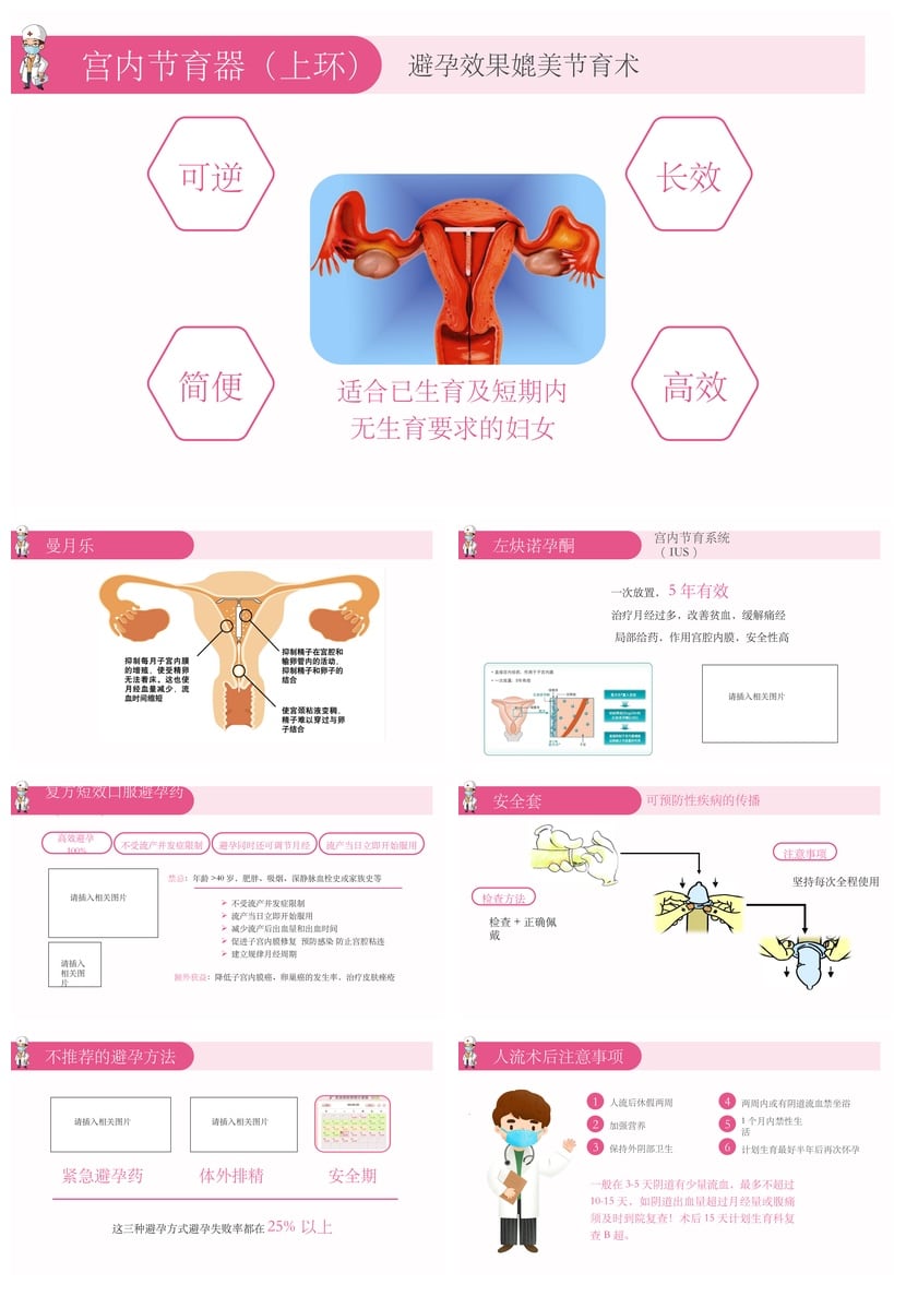 小学生幸福生活教育PPT模板 科学避孕妇幼保健教学课件素材 - 第3页预览
