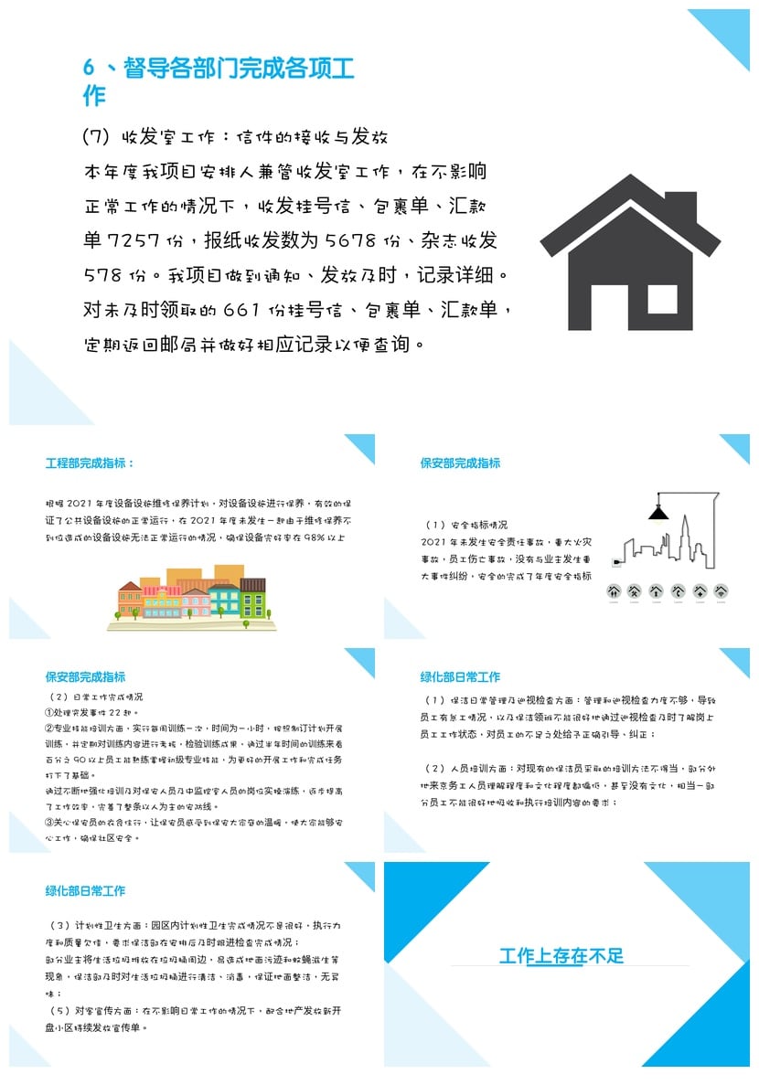 房地产物业部门管理年度总结PPT模板 年终汇报工作PPT素材 - 第3页预览