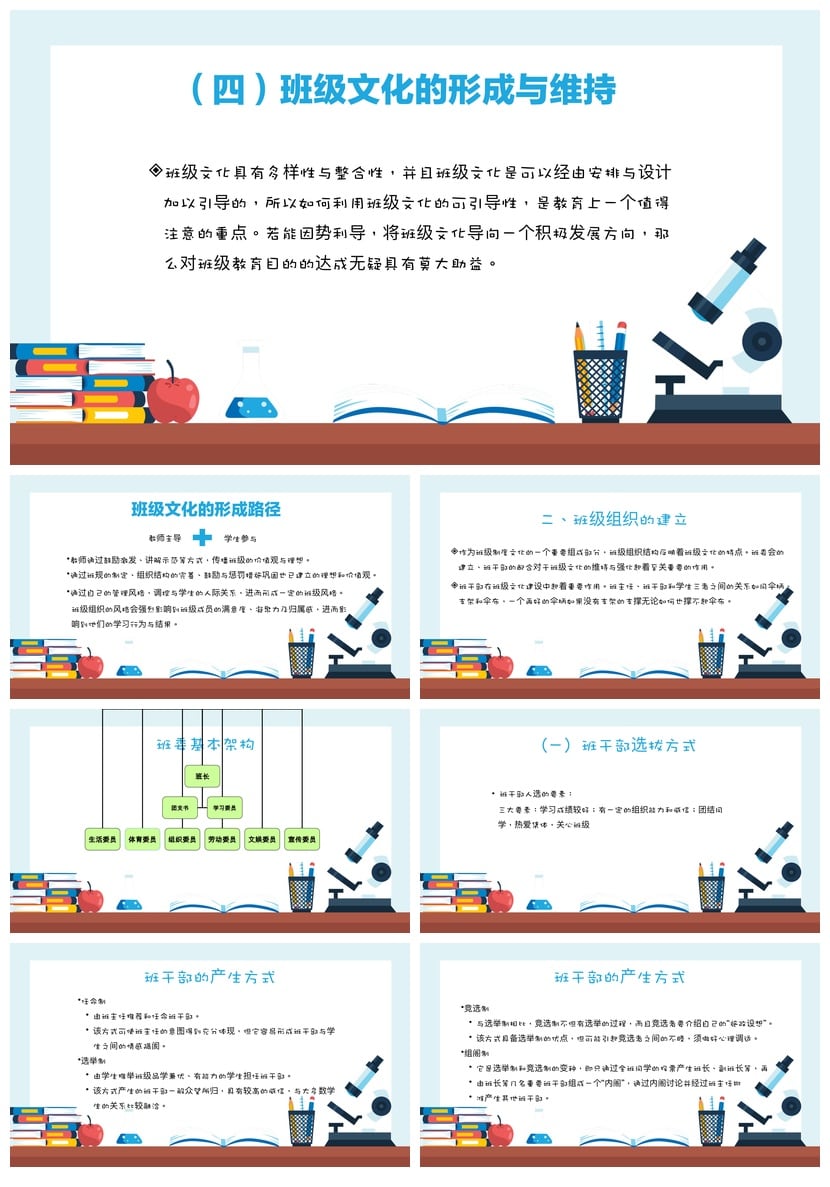 班级文化建设PPT模板 主题班会文化展示与管理素材pptx - 第3页预览