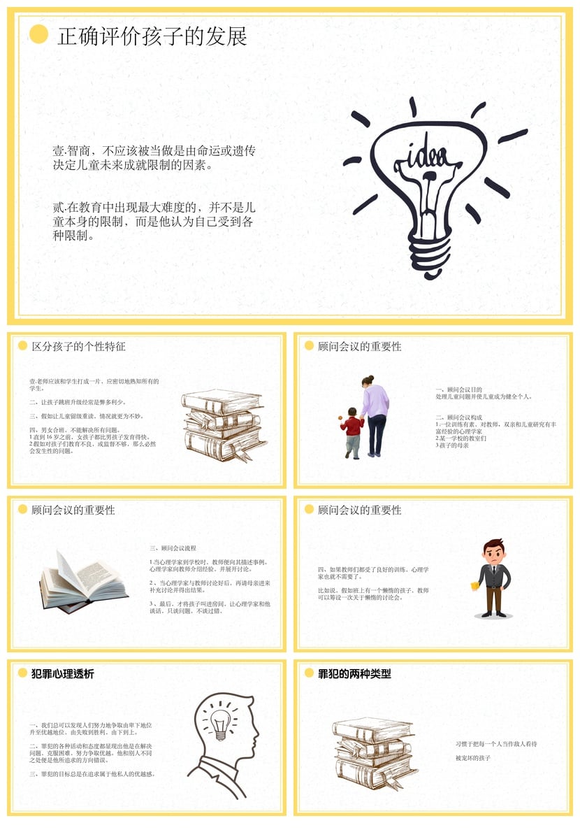 《自卑与超越》PPT模板 读书报告素材  - 第6页预览