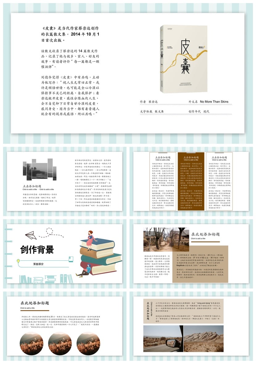 《皮囊》PPT模板素材 读书会电子课件pptx源 - 第2页预览