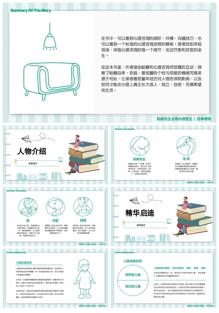 蛤蟆先生去看心理医生PPT模板 读书会课件素材  - 第2页预览