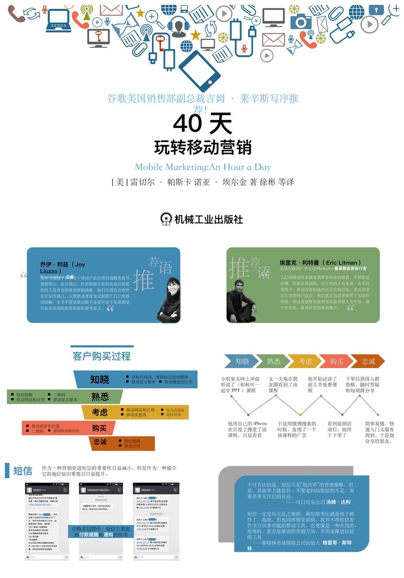 《玩转移动营销》读书笔记PPT模板 40天营销实战素材 - 第1页预览