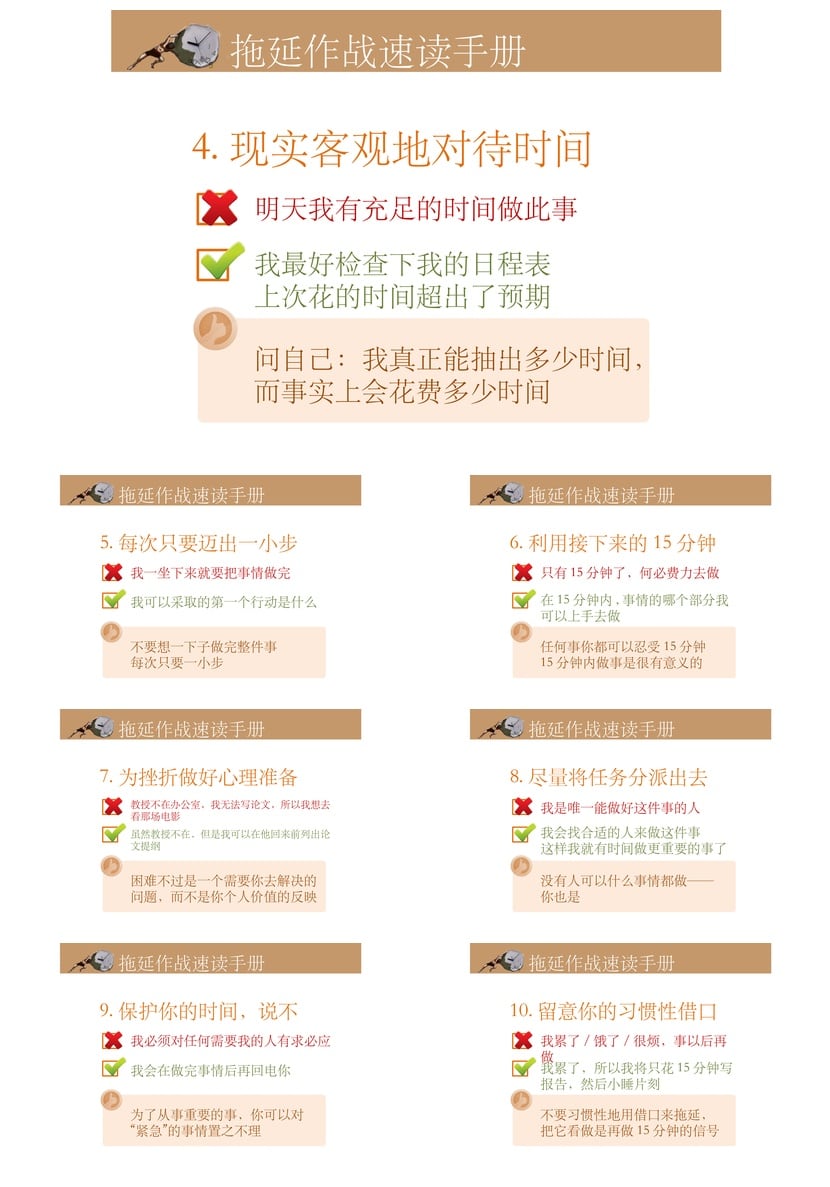 《拖延心理学》读书笔记PPT模板 高效阅读课件素材pptx - 第9页预览