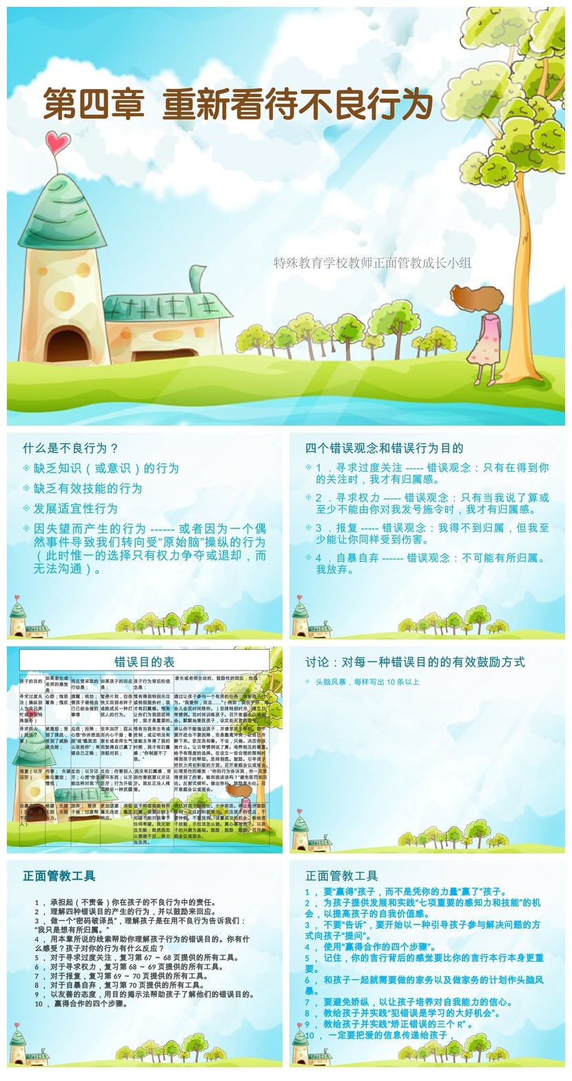 《正面管教》读书笔记PPT模板 高效育儿干货素材 - 第4页预览