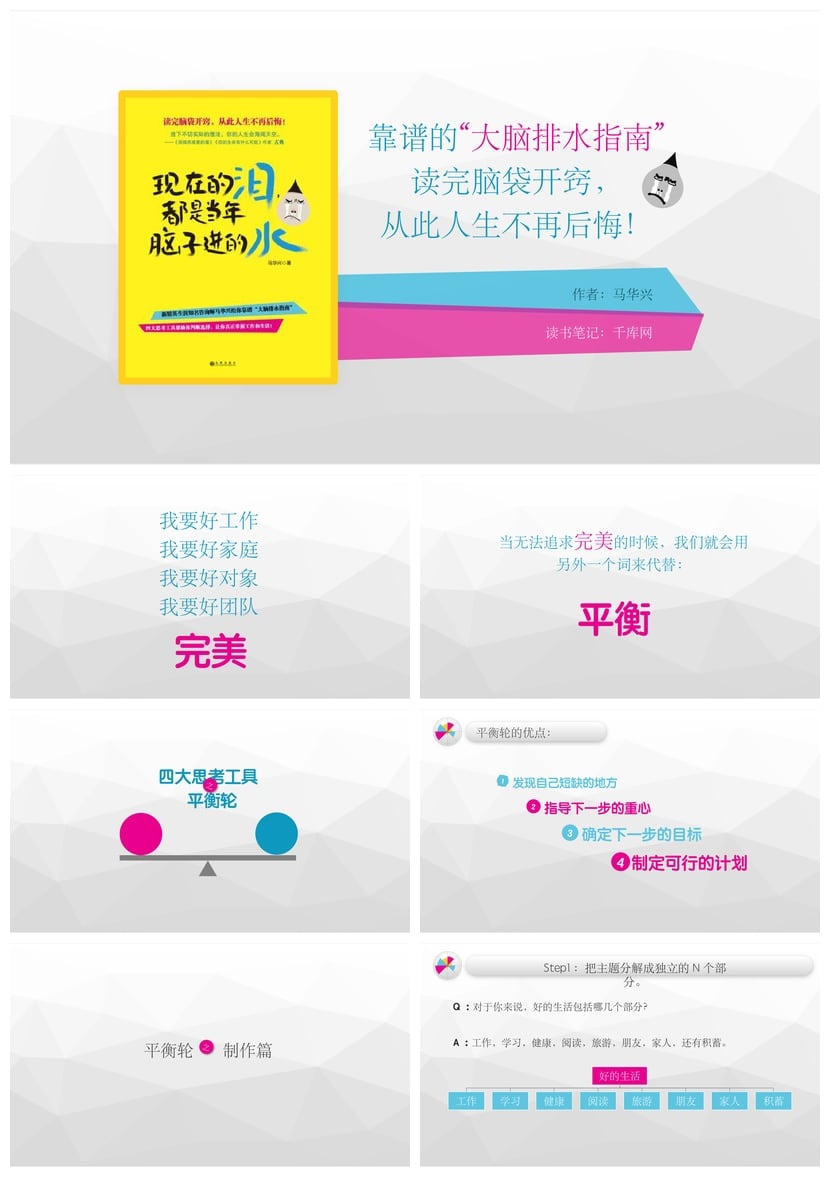 《现在的泪都是当年脑子进的水》读书笔记PPT模板 - 第1页预览