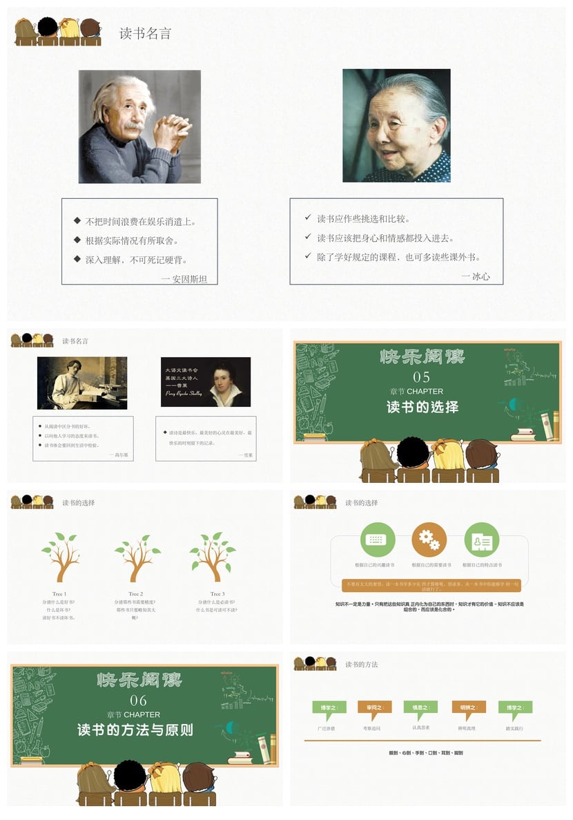 读书PPT模板世界读书日素材 高效汇报课件读书会 - 第3页预览
